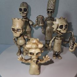 Homer Simpson Family Skeleton Figures.