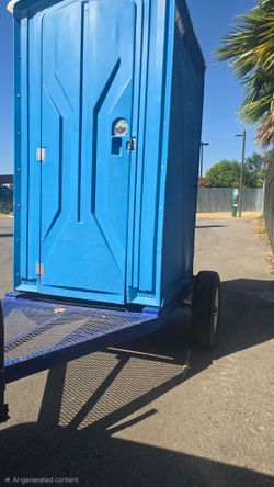 Semi new porta potties all 500 dolars and trailer for porta pottie 250