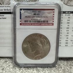 1922 $1 Morgan NGC MS63 Music City Collection 🎵 🔥🔥OPEN TO TRADES 🚀