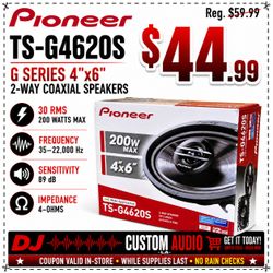 Pioneer G Series TS-G4620S Car Speakers 210 Watts 4" X 6" 2-Way Coaxial System 🚨 Payment Options Available 🚨 No Credit Needed 🚨