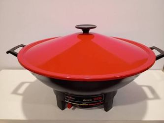Non stick electric 6 quart Wok skillet grill