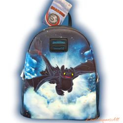 Loungefly How To Train Your Dragon Toothless Sky Mini Backpack