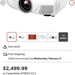 Epson Home Cinema 4010 1080p home theater projector with 4K/HDR