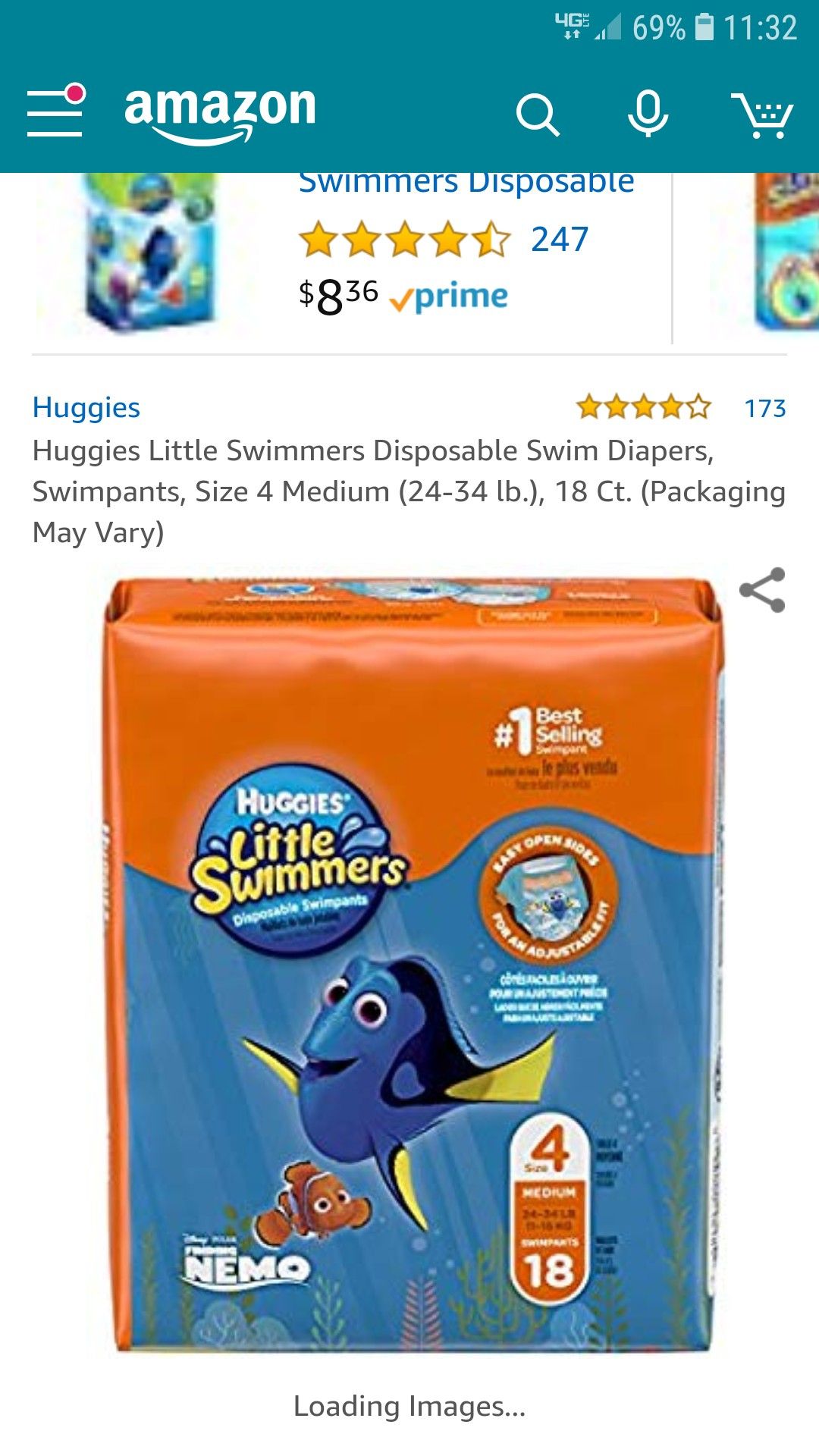 Huggies Little Swimmers - Size 4 - 15 pairs