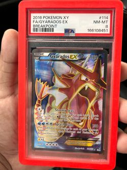 2016 Pokémon TCG XY BREAKpoint Gyarados EX 114/122 Full Art Rare PSA 8 NM-MT