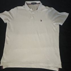 White With Brown Polo 2XL