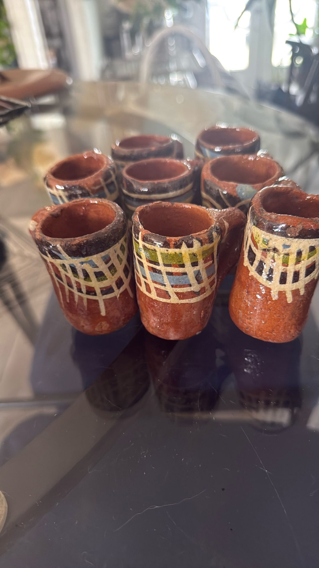 Mexican Tequila Shot Mini Mugs/Tarritos Mexicanos Tequileros De Barro