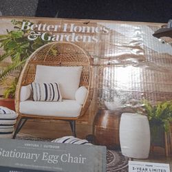 Better Homes & Gardens Ventura Boho Stationary Wicker Egg Chair