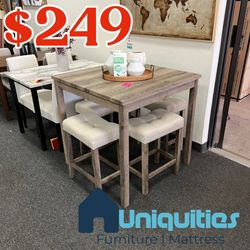 Counter Height Dining Table With Stools