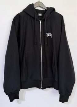 BRAND NEW Stussy Stock Logo Zip Up Hoodie. Size LARGE.  BRAND NEW.  Black.  Heavyweight Hoodie.  100% Authentic without tags.  No returns or refunds. 