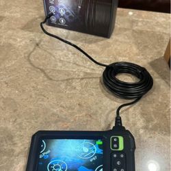 Endoscope Inspection Camera, 4.3" IPS Borescope Sewer Camera with Handheld IP67 Waterproof Snake Camera with 8 LED Lights 16.5FT Semi-Rigid Cable