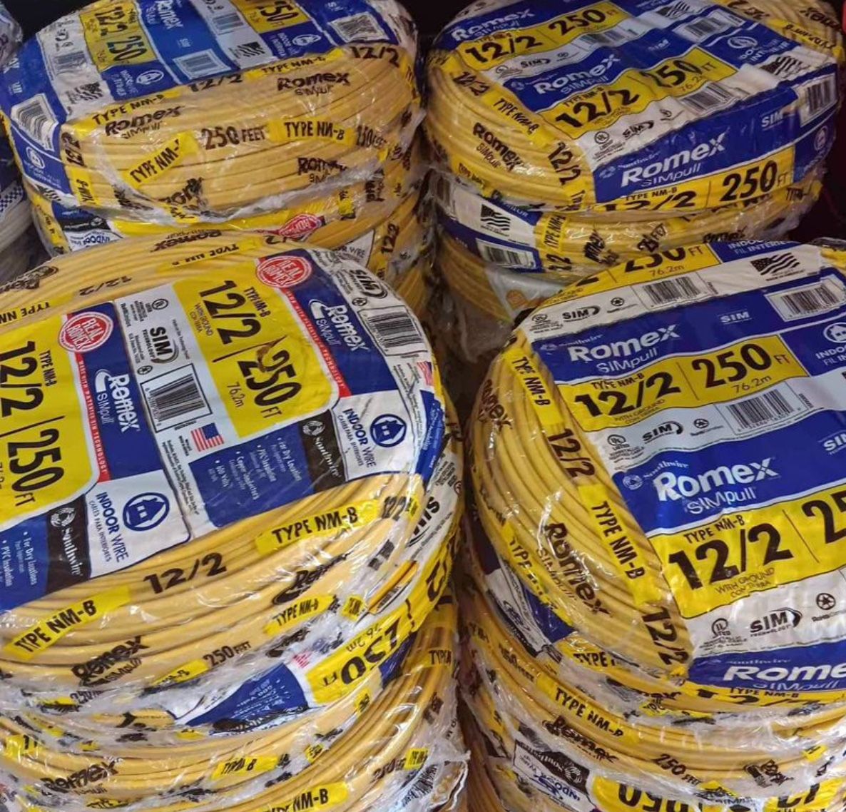 New Romex Indoor Wire 12/2 250ft