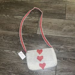 Isaac Mizrahi Valentines Beaded Heart Purse