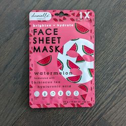 Danielle Creations Face Sheet Mask | Watermelon Formulated with Hibiscus Tea