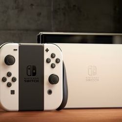 Rarely Used Nintendo Switch OLED Console, Color:White, Joy-con: White