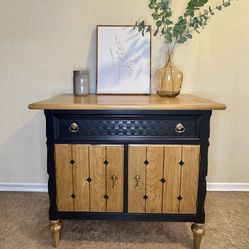 Refurbished Wood Antique Cabinet/End Table