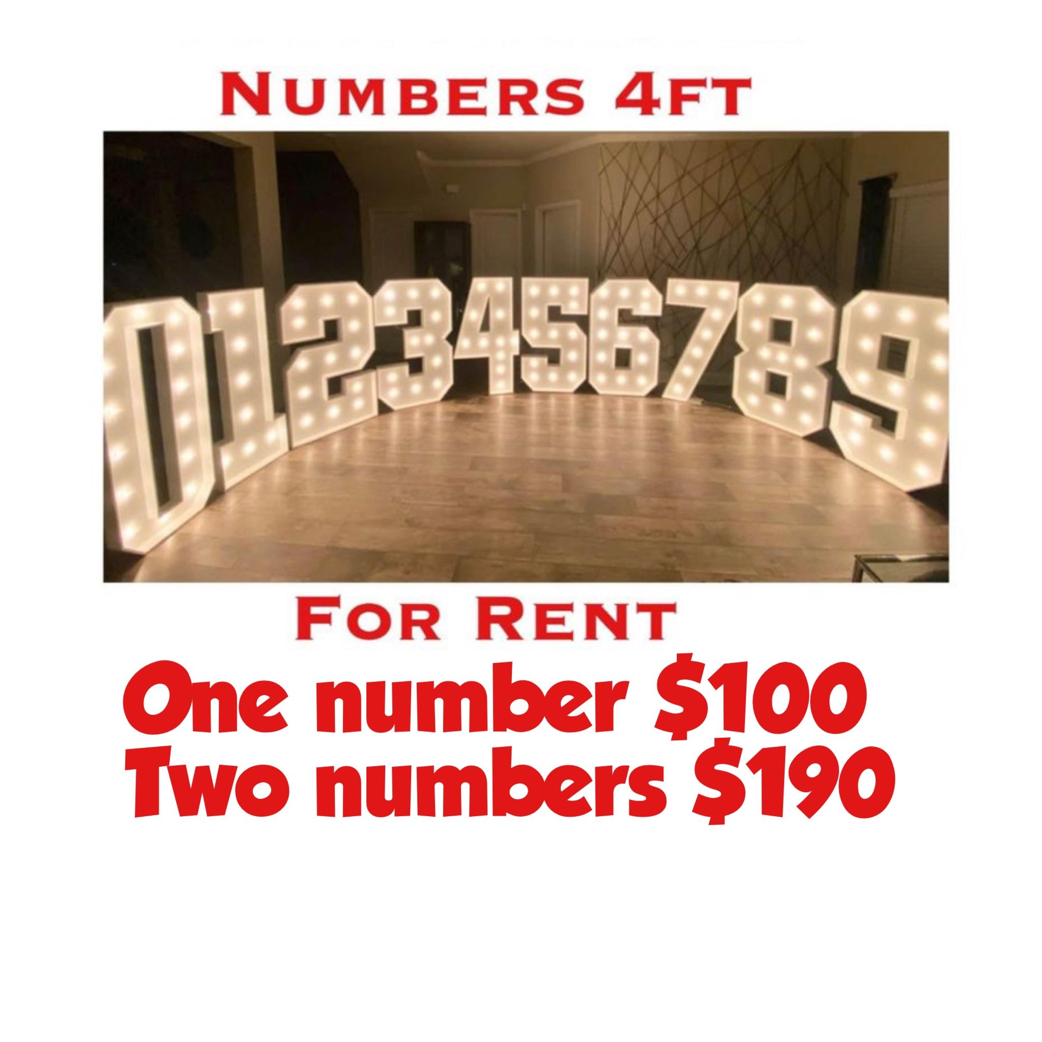 Giant Marquee Numbers for R…E…N…T
