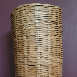 2'HIGH 10"ROUND  Rattan Umbrella Stand Rack Wicker Basket Holder for Storage Walking Stick Cane, Office,Living Room Decoration

