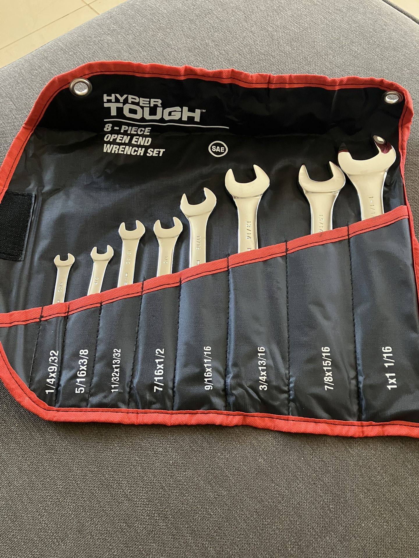 Hyper Tough 8 - Piece Open End Wrench Set ( SAE ) …