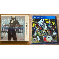 Persona 4 Golden For PS4 & SMT Soul Hackers For Nintendo 3DS (BRAND NEW)