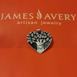 Retired James Avery Silver Lasting Love Tree Large Pendant Firm Price 