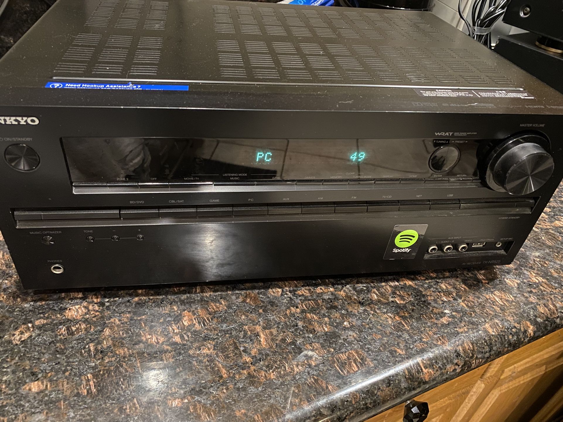 Onkyo Surround Sound Receiver 4K Dual Sub Output