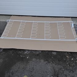 Nice White All Steel Shoe Rack Holds 18 Pairs Of Shoes And With Door Brackets New. 