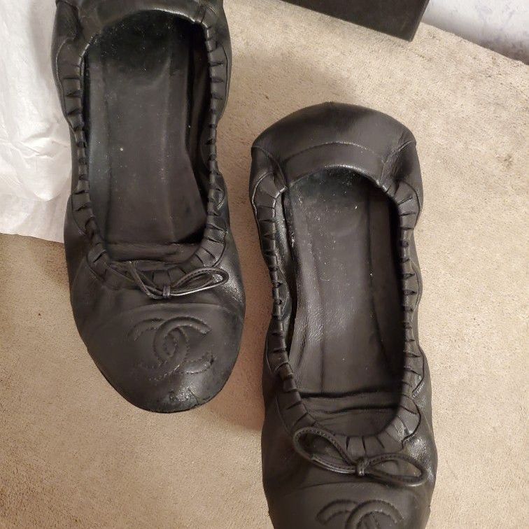 Chanel Black Size 38 Flat Women's Shoes – afterwards consignment