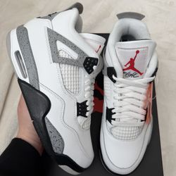White Cement Jordan 4’s 