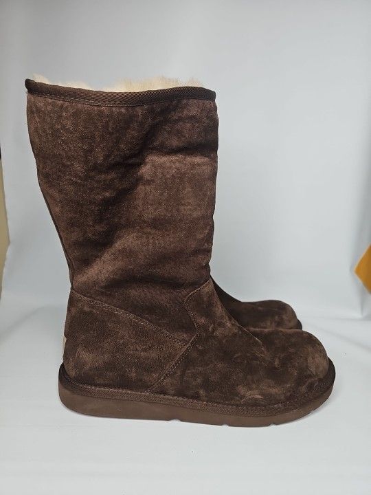UGG Women's Leather Brown Boots Snow Sz 10
