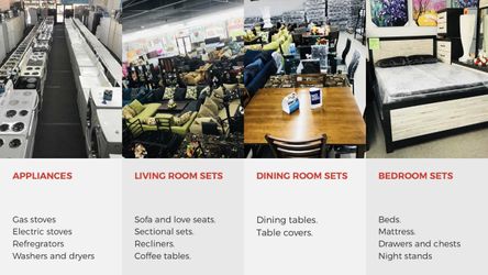 Furniture and appliances sale