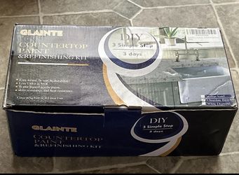 Granite Countertop Paint Kit - White Diamond Counter Top Refinishing Kit for ..