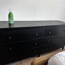Large 6 Drawer Wood Dresser