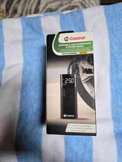 Castrol Portable Air Compressor and Power Bank, used only once
