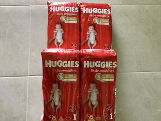 Huggies Little Snuggler Baby Diapers Size 1  33ct  In Sealed Bags $7.00 each-  All 4  $25.00