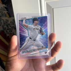 Paul Skenes Topps Chrome Rookie Card 