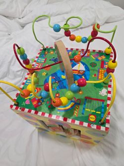 ALEX Wooden Activity Cube Bead Maze Toy My Busy Town