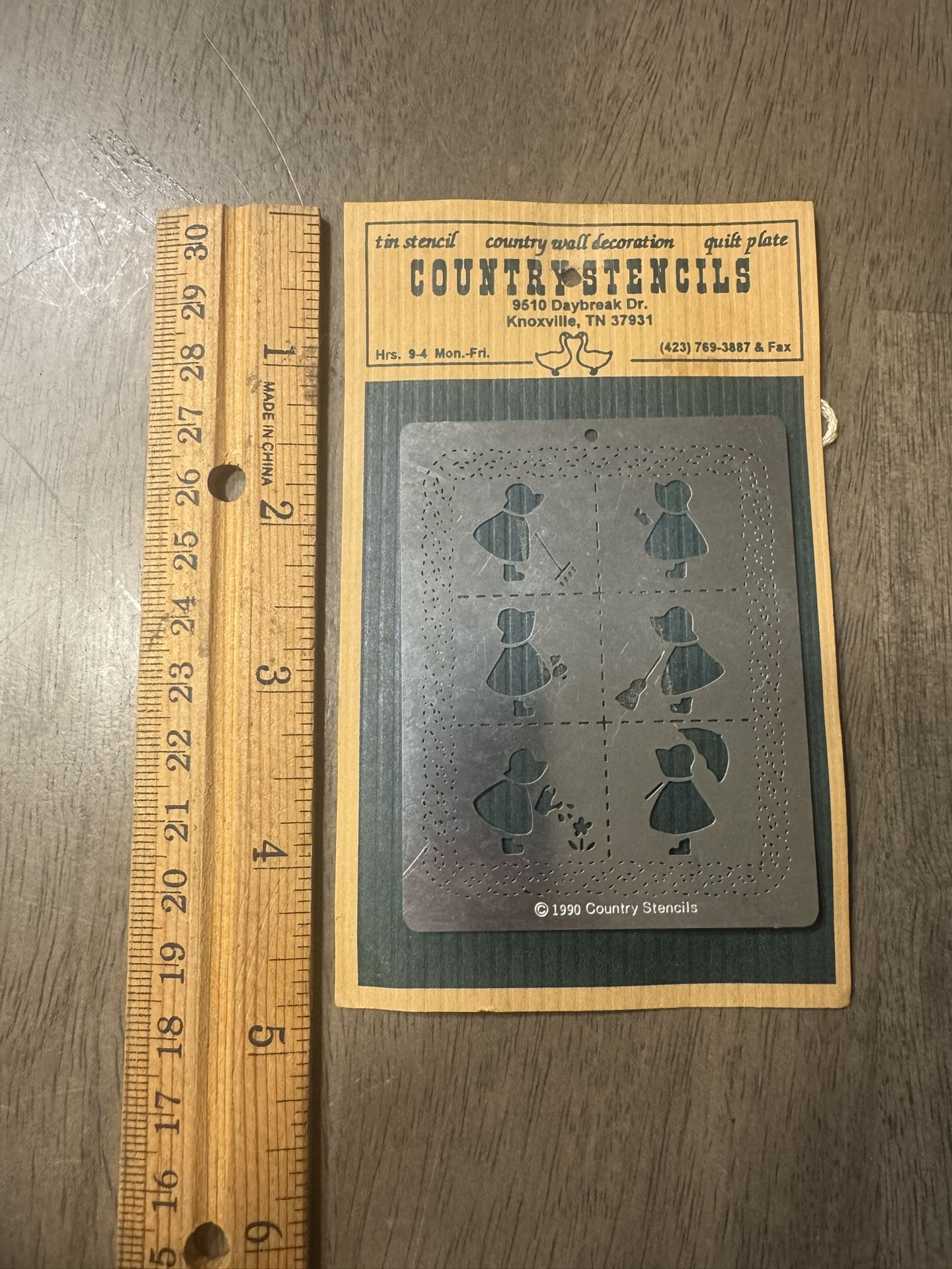 Country Stencils tin stencil - 1990 - NEW 