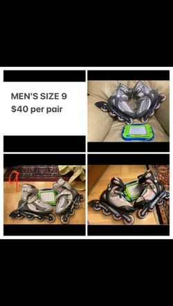 Rollerblades men’s size 9 only $40 per pair, like new