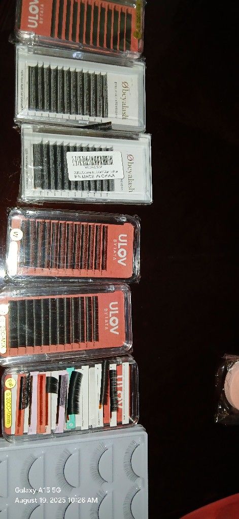 7 Eyelashes Extensions 21 Eye Patch Plus Tape Cream Glue Etc $30 New