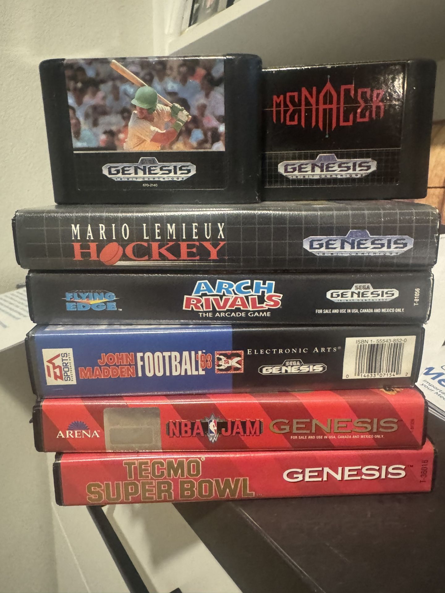 7 Sega G Genesis Game Cartridges