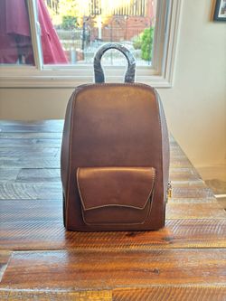 Brown Leather Backpack