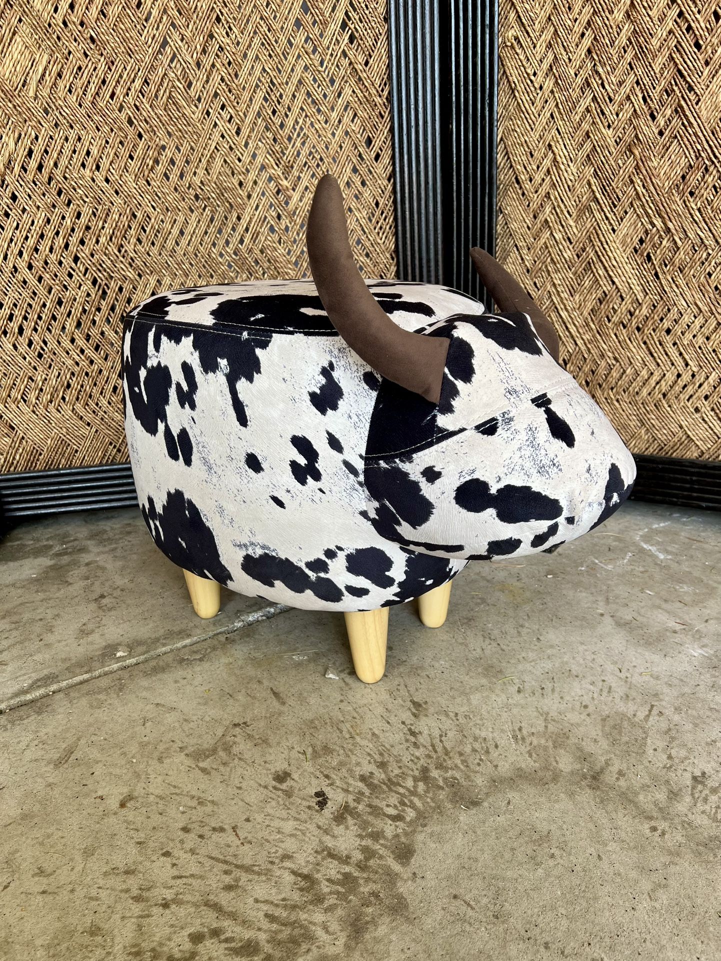 Christopher Knight Black/White Cow Ottoman