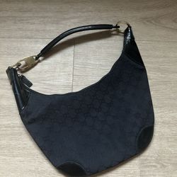 Gucci Black GG Canvas Shoulder Bag