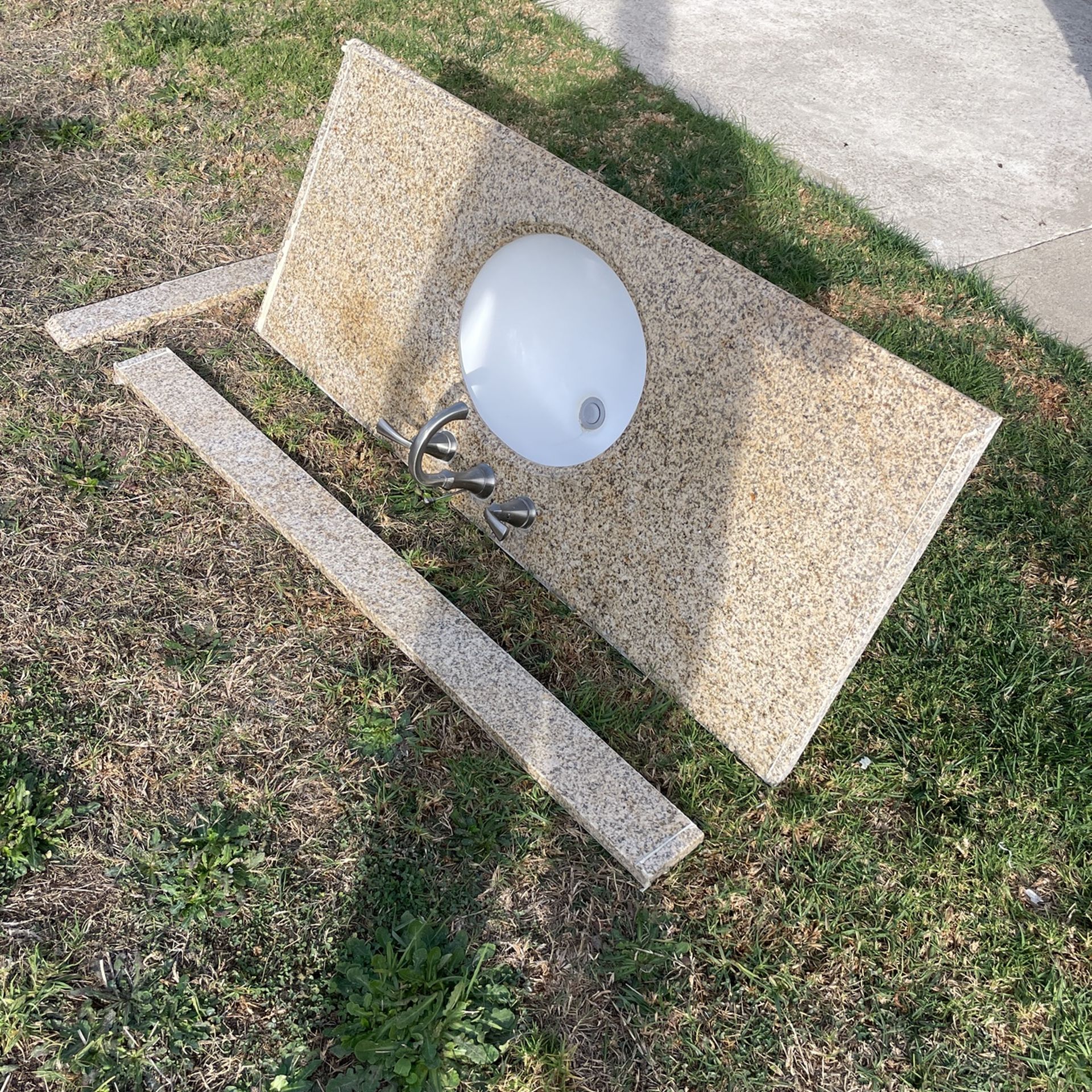 Granite 53 inch Vanity Top With Sink And Faucet