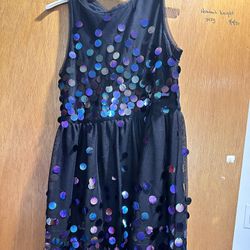 Black Large Sequined Special Occasion Dress
