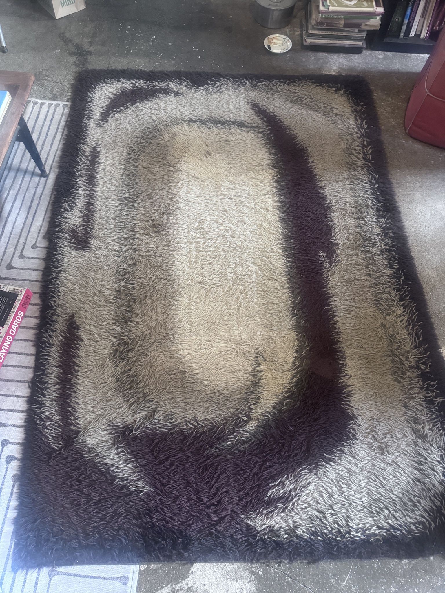 Mid 20th Century Swedish Rya Carpet Rug