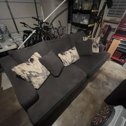 Large Couch | Grey Sofa | Clean 