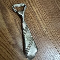 VTG Princess House Silver Plated Necktie Bottle Opener MCM Mid Century