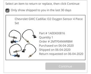 Oxygen Sensors Chevy 2002